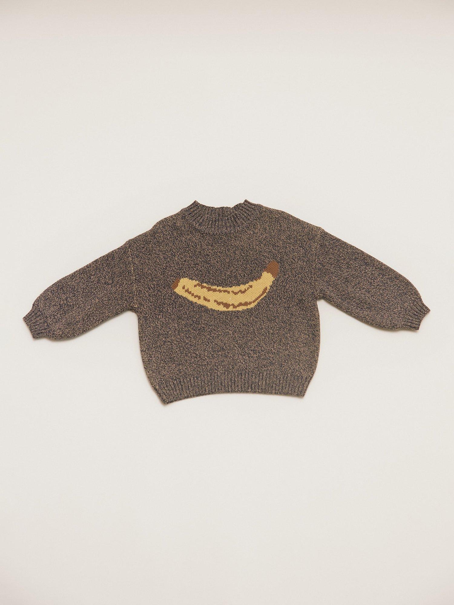 Product image 6 of 6, which shows Claude & Co Kids' Lori Cotton Knit Banana Jumper, Grey, 0-6 months