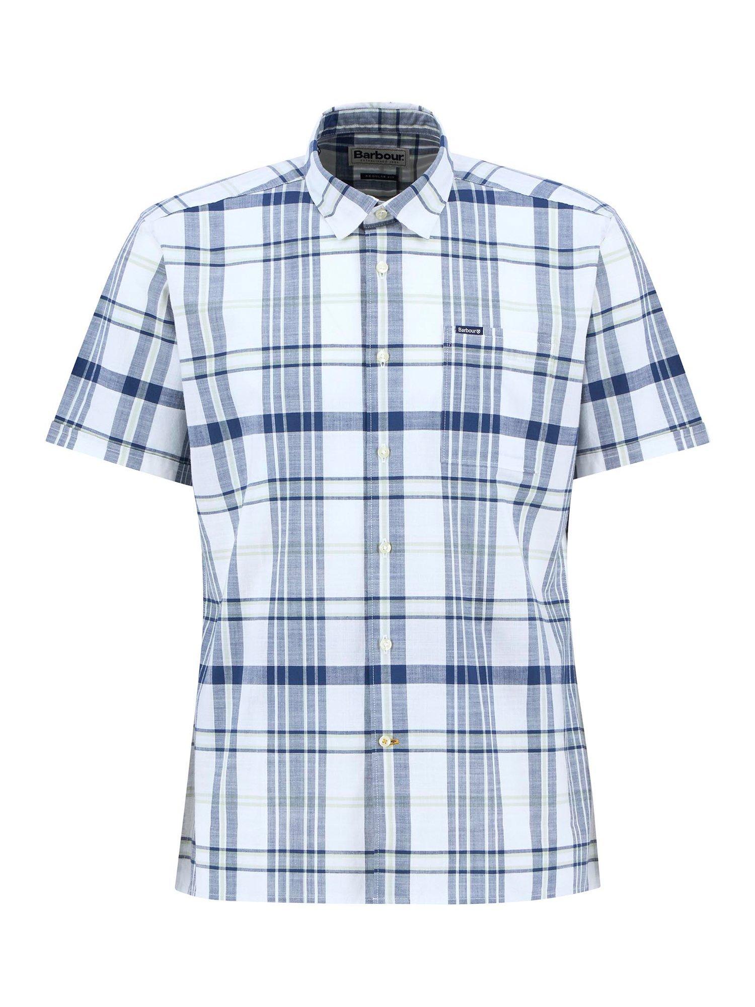 Product image 4 of 6, which shows Barbour Grassbeach Highland Check Cotton Shirt, White, S
