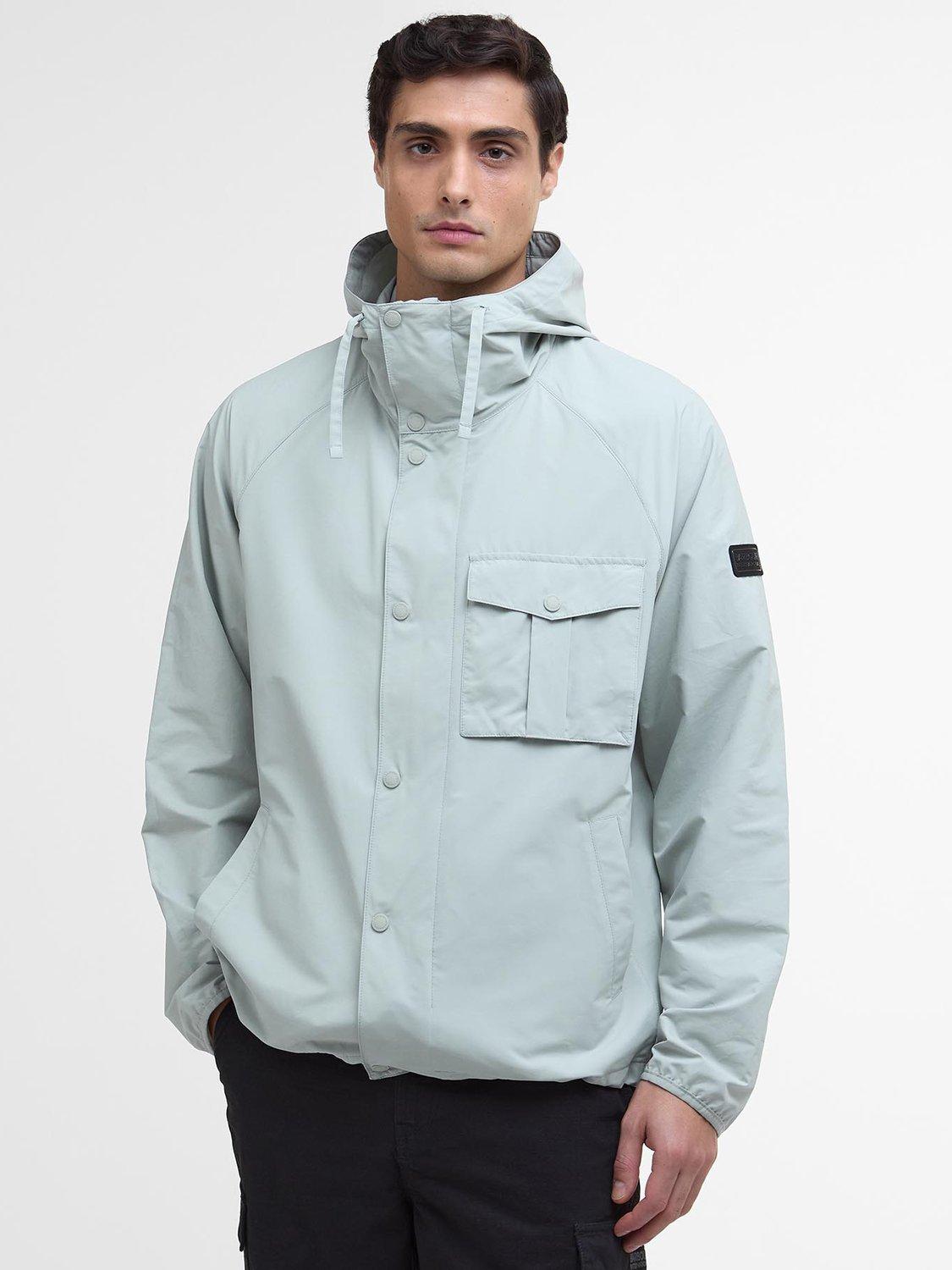 Product image 1 of 8, which shows Barbour International Ashkirk Showerproof Jacket, Mineral Grey, S