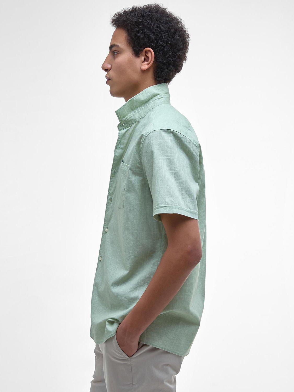 Product image 5 of 7, which shows Barbour Slub Cotton Shirt, Seagrass, S