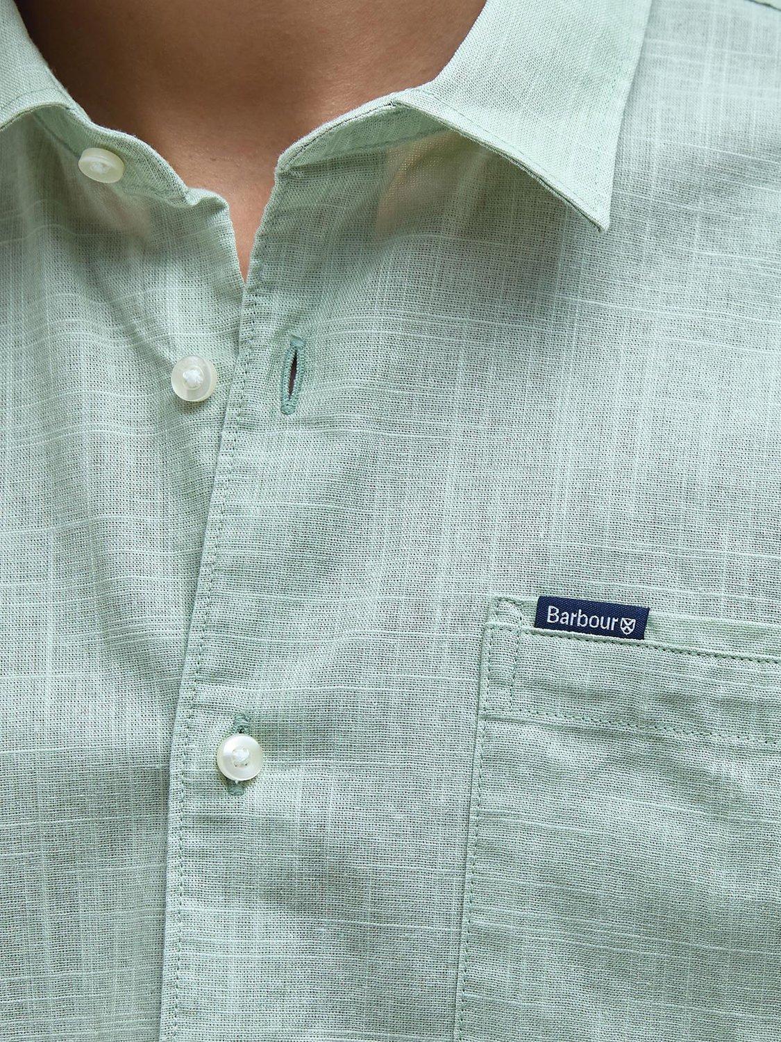 Product image 7 of 7, which shows Barbour Slub Cotton Shirt, Seagrass, S