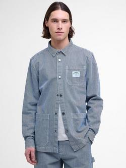 Barbour Tindale Cotton Overshirt, Bleached Blue