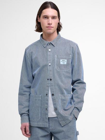Barbour Tindale Cotton Overshirt, Bleached Blue