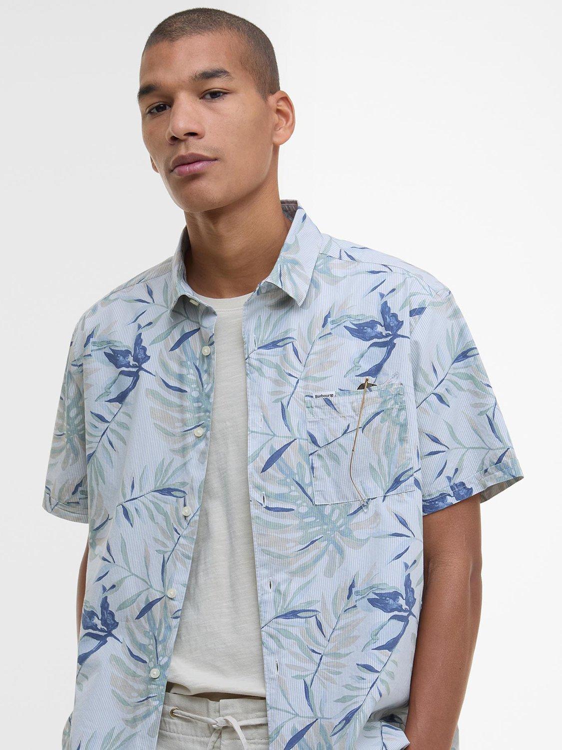 Product image 5 of 6, which shows Barbour Valleyfield Cotton Shirt, Bleached Blue, S