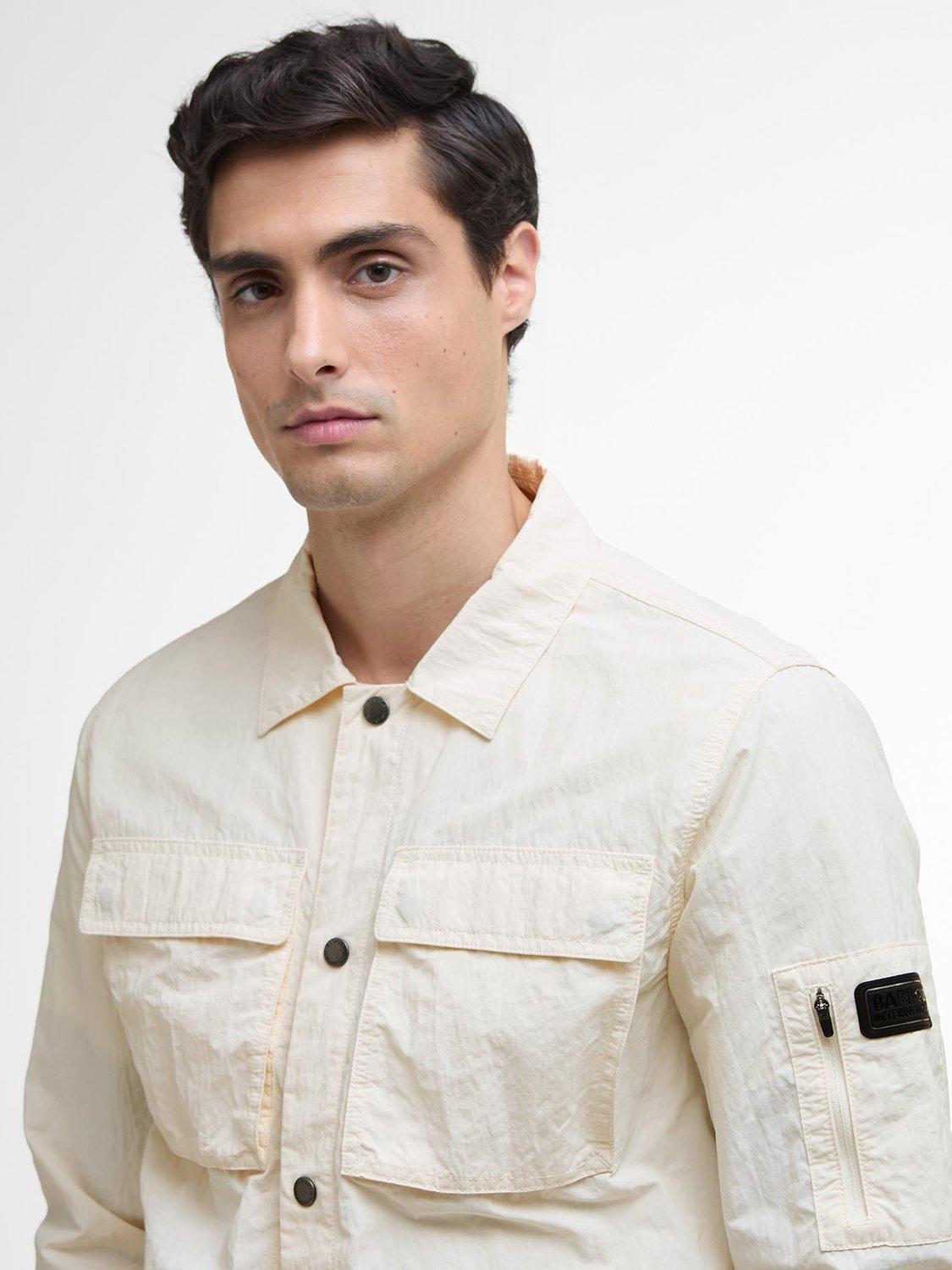 Product image 5 of 7, which shows Barbour International Scots Overshirt, Whisper White, L