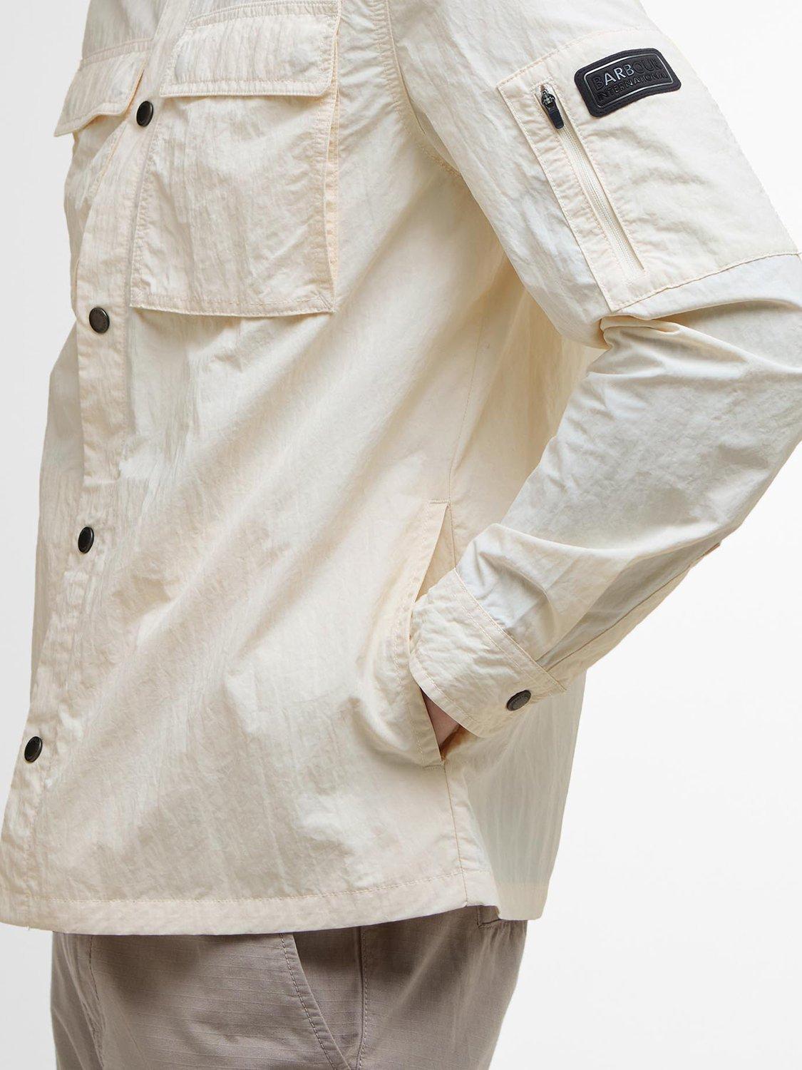 Product image 6 of 7, which shows Barbour International Scots Overshirt, Whisper White, L