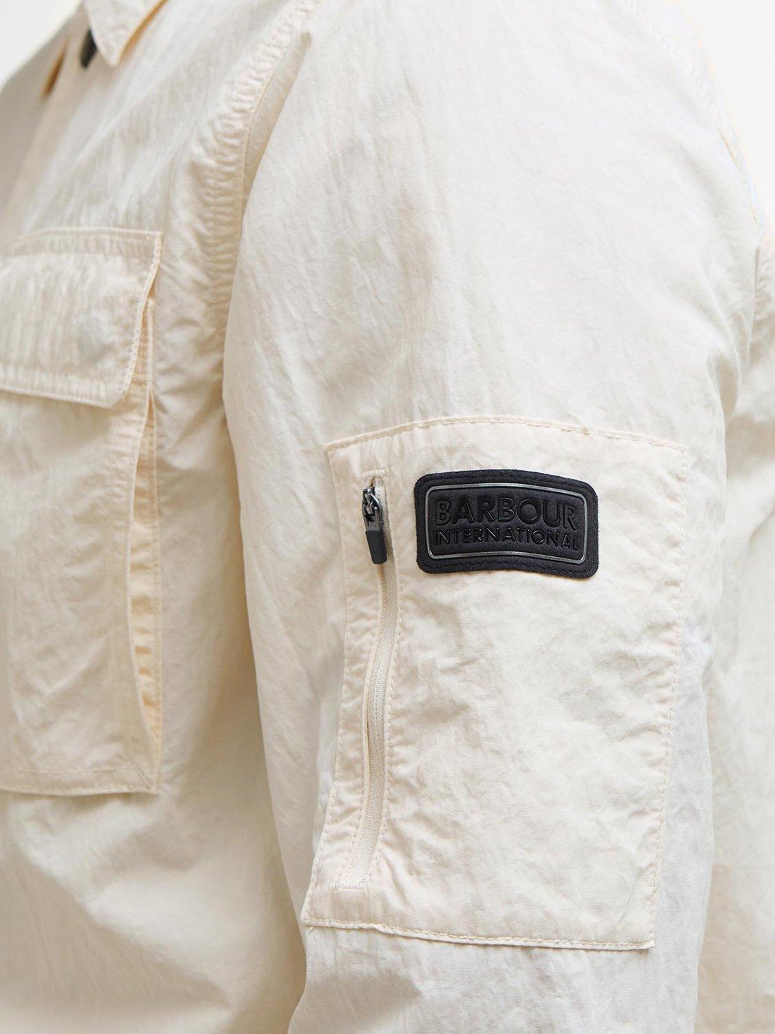 Product image 7 of 7, which shows Barbour International Scots Overshirt, Whisper White, L