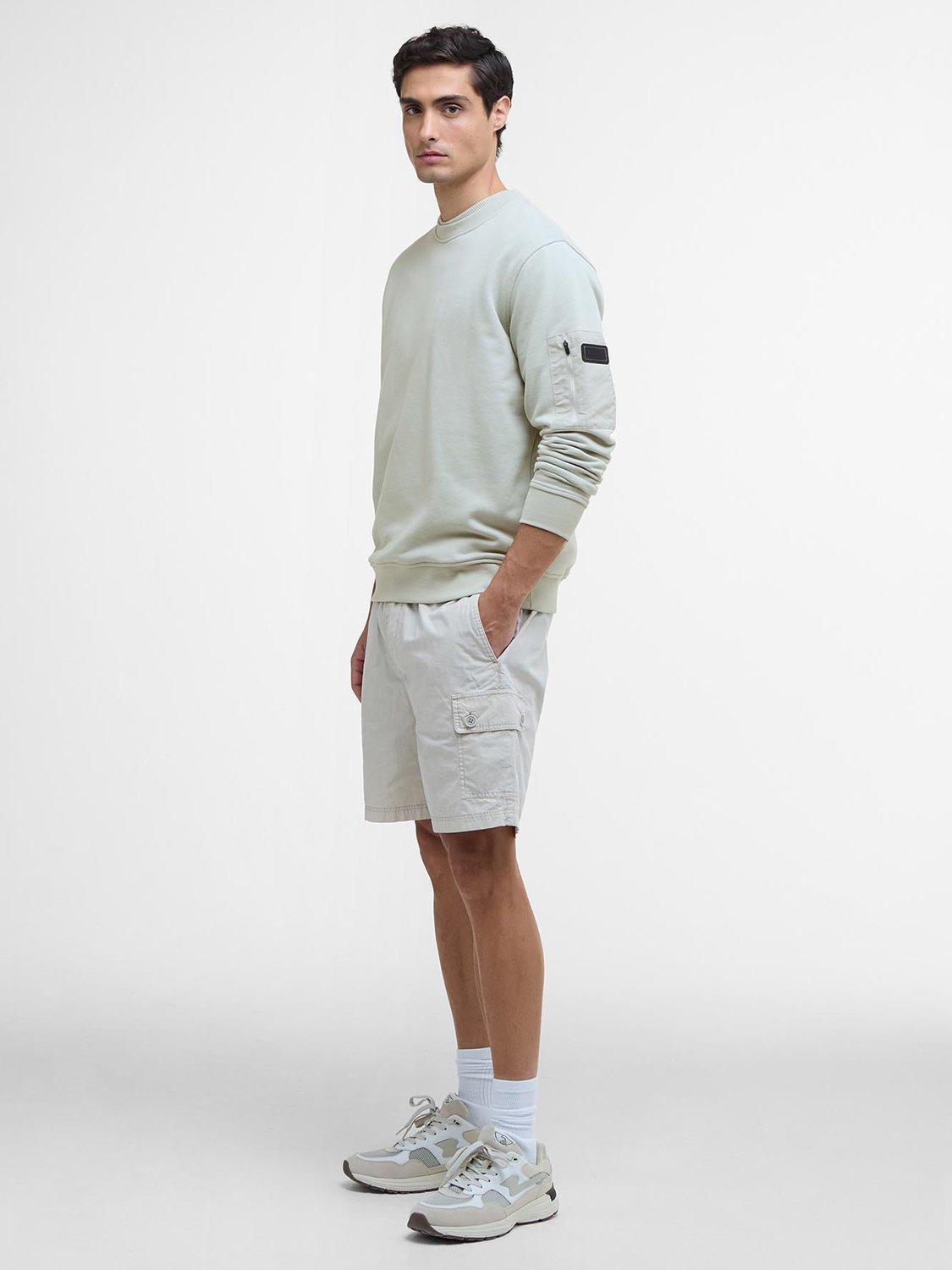 Product image 3 of 6, which shows Barbour International Grip Cotton Blend Sweatshirt, Mineral Grey, S