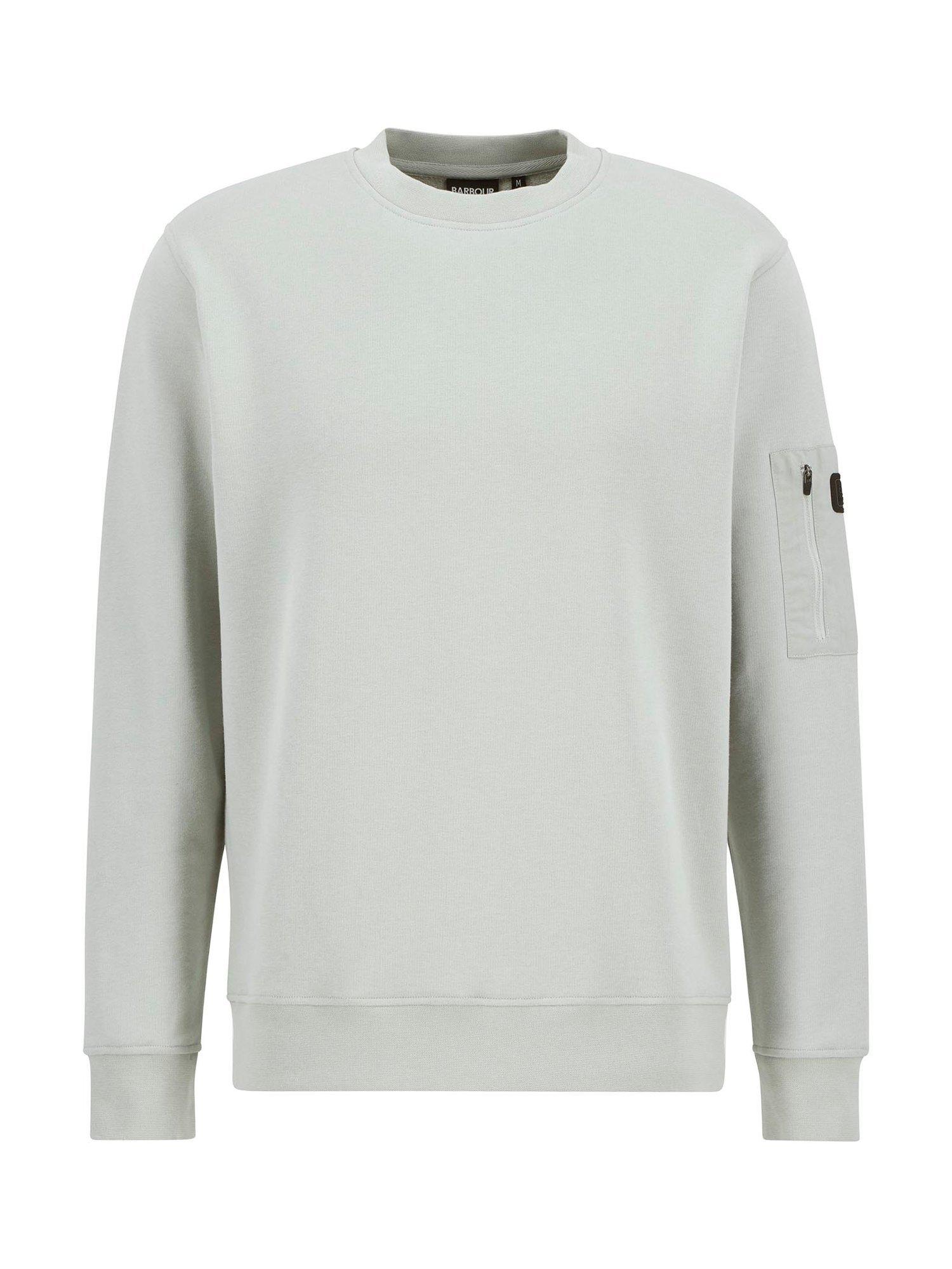 Product image 4 of 6, which shows Barbour International Grip Cotton Blend Sweatshirt, Mineral Grey, S