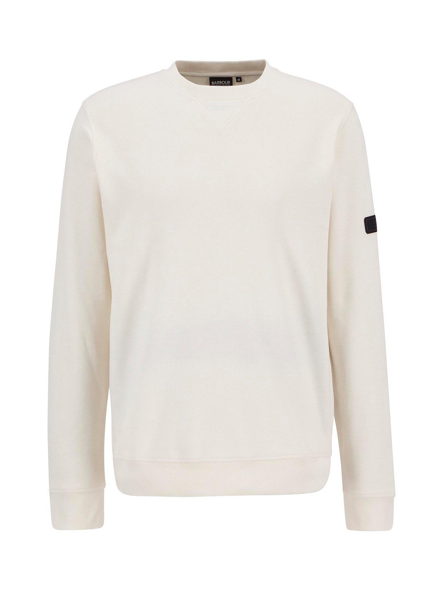 Product image 4 of 6, which shows Barbour International Wrightson Cotton Sweatshirt, Whisper White, S