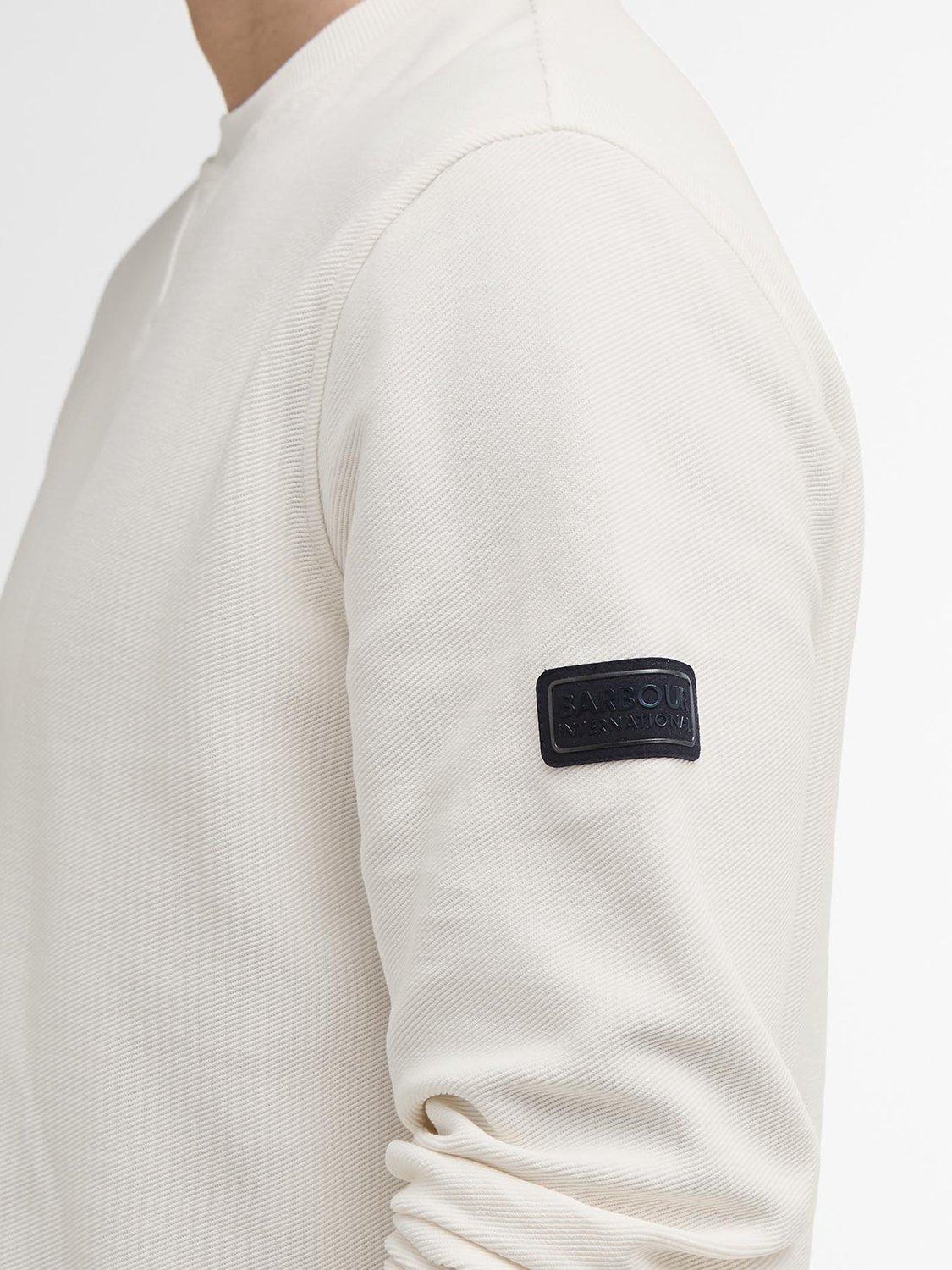 Product image 6 of 6, which shows Barbour International Wrightson Cotton Sweatshirt, Whisper White, S