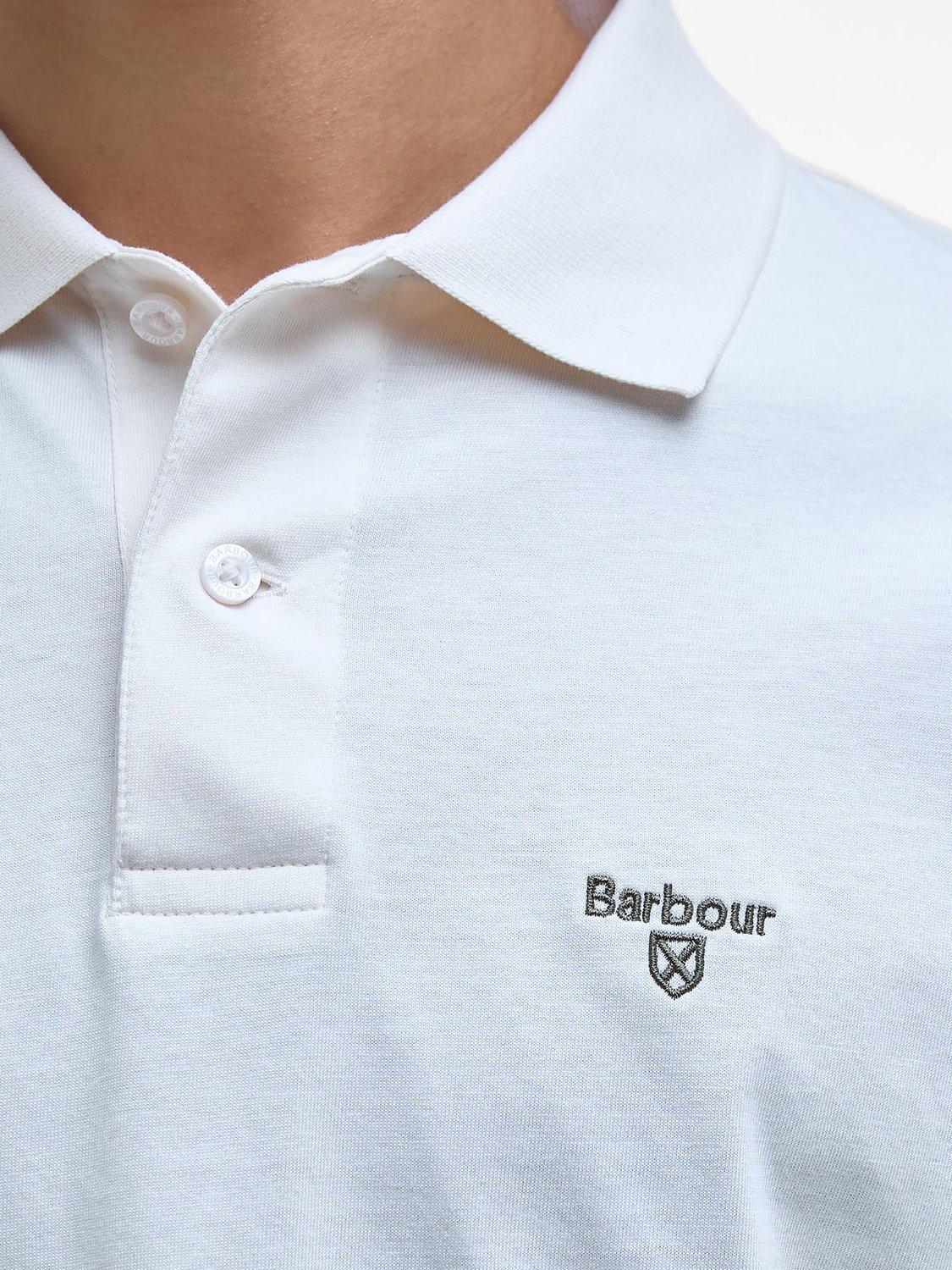 Product image 7 of 7, which shows Barbour Austwick Cotton Polo Shirt, Whisper White, S