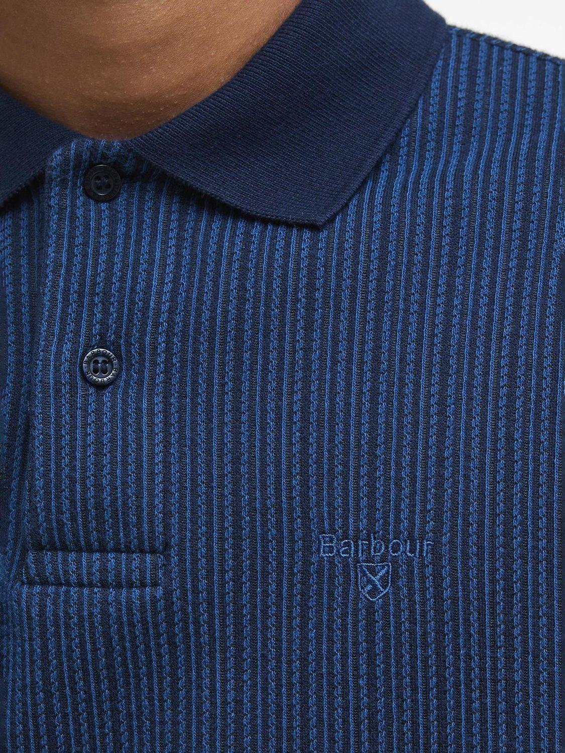 Product image 6 of 6, which shows Barbour Harworth Cotton Blend Polo Shirt, Navy, S