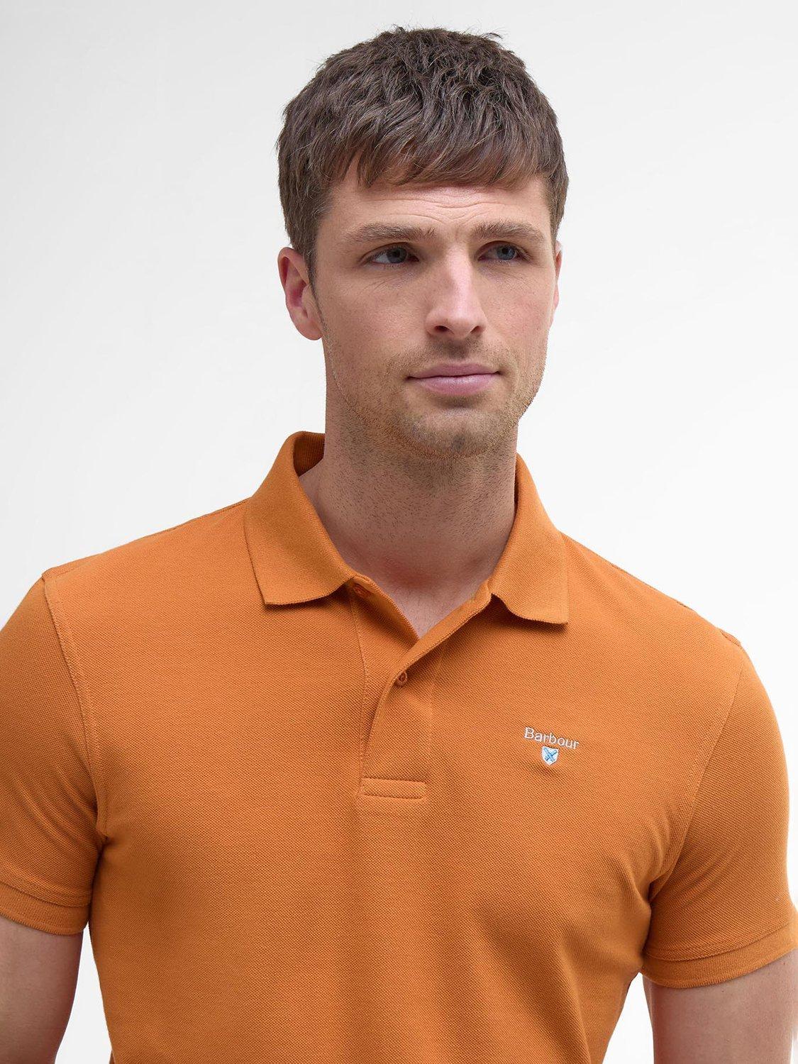Product image 5 of 6, which shows Barbour Sports Cotton Polo Shirt, Sunset Haze, S
