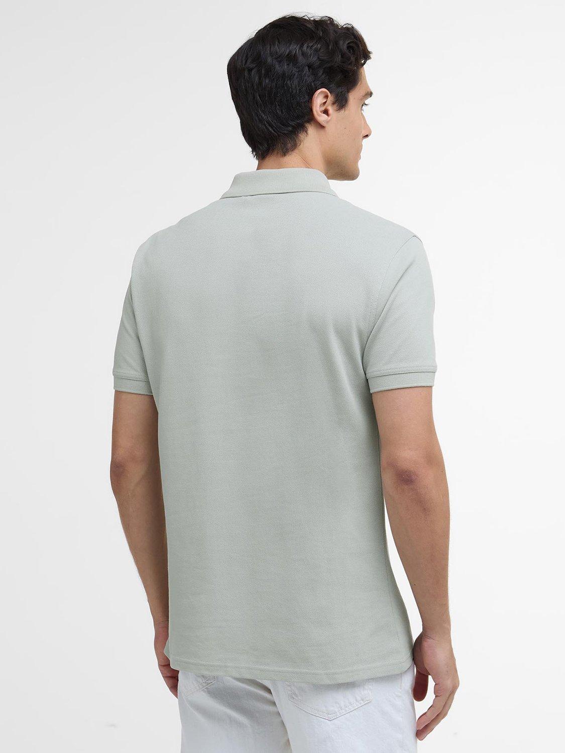 Product image 2 of 7, which shows Barbour International Essential Cotton Polo Shirt, Mineral Grey, S