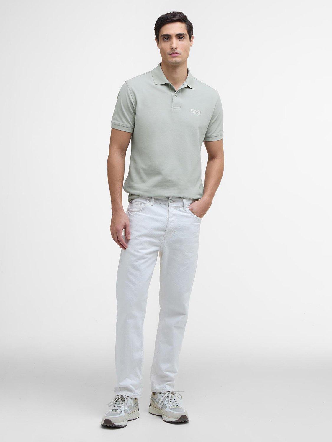 Product image 4 of 7, which shows Barbour International Essential Cotton Polo Shirt, Mineral Grey, S