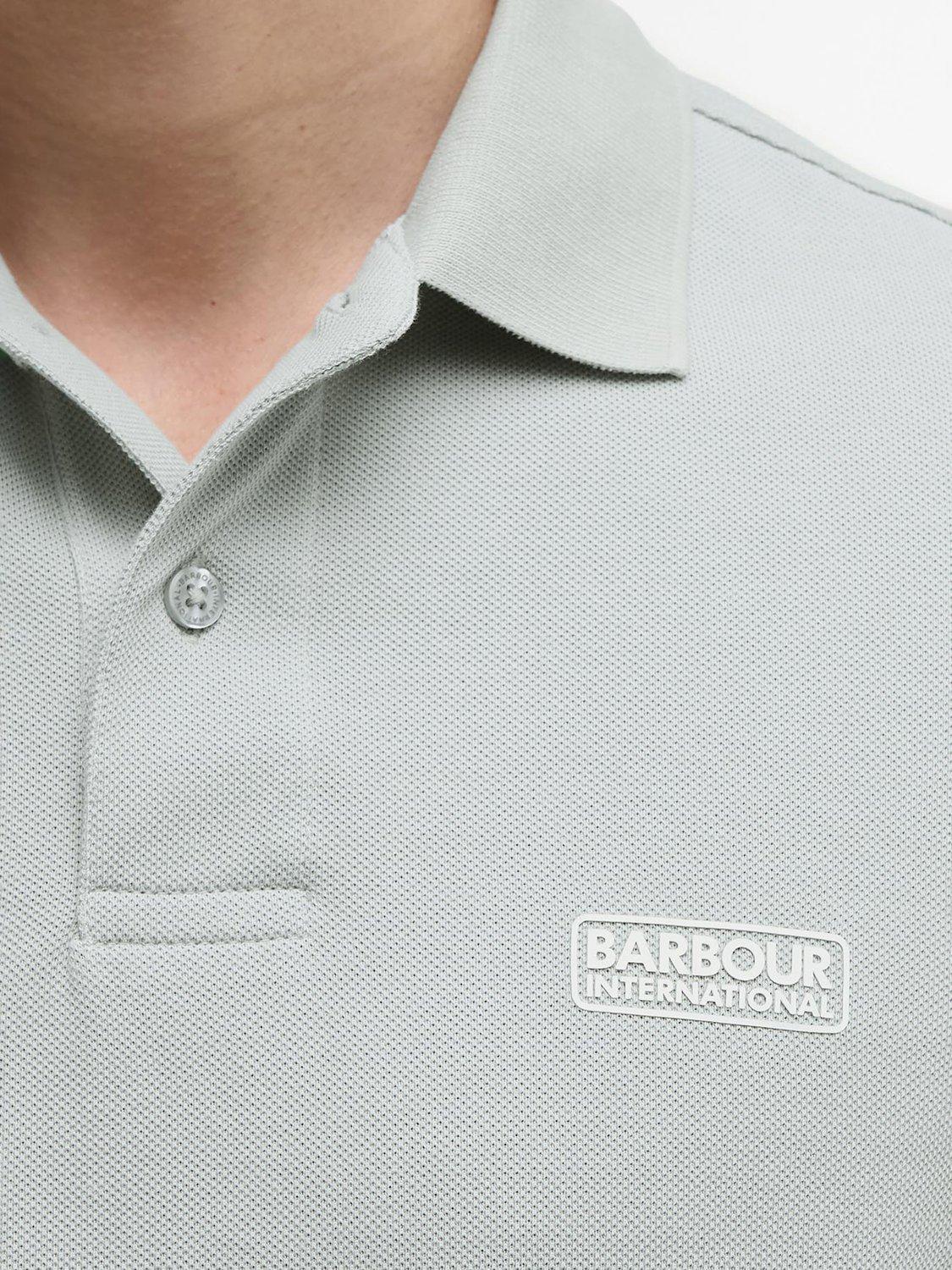 Product image 7 of 7, which shows Barbour International Essential Cotton Polo Shirt, Mineral Grey, S