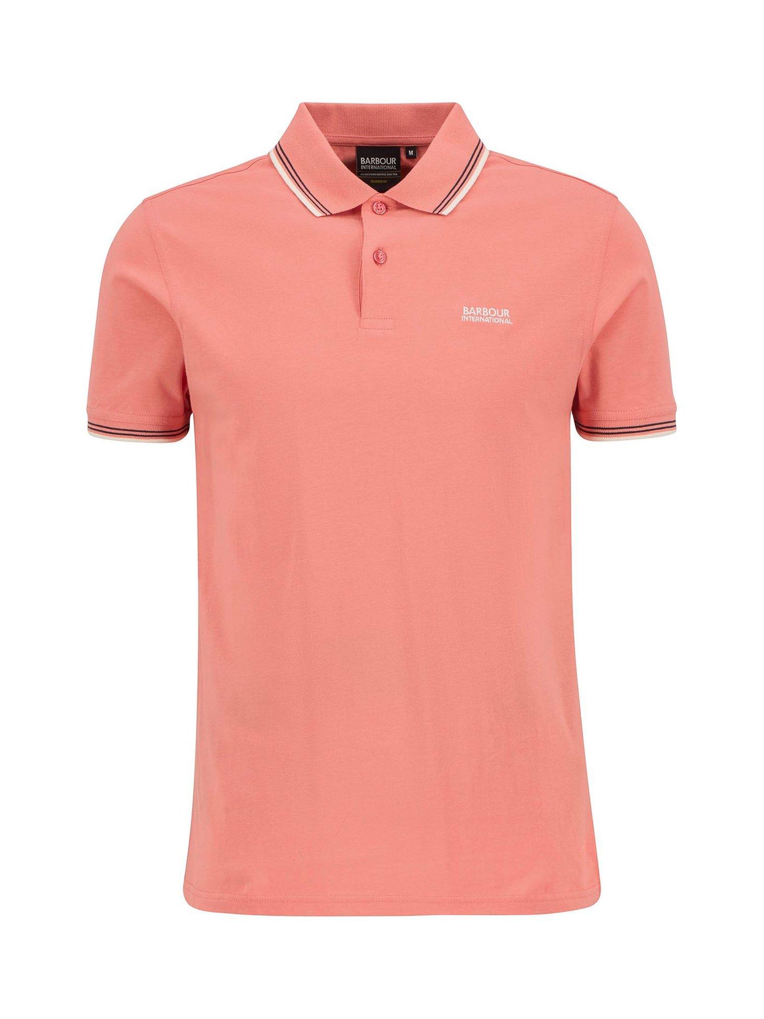Product image 4 of 6, which shows Barbour International Ethan Cotton Polo Shirt, Coral, S