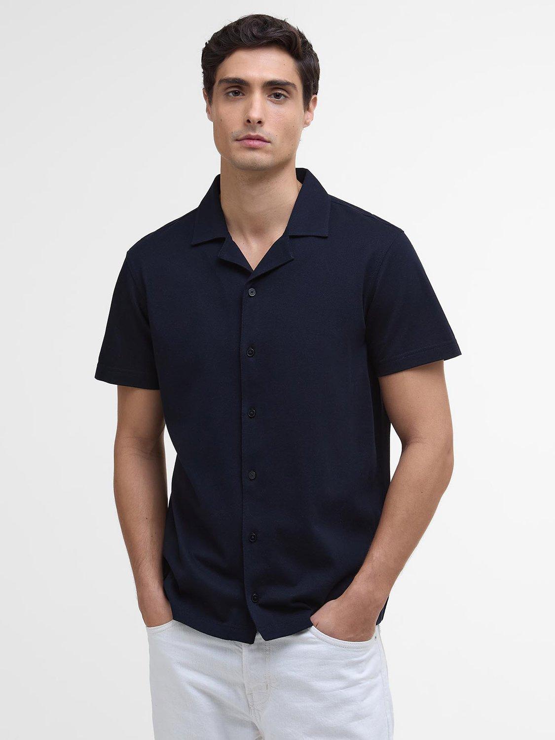 Product image 1 of 6, which shows Barbour International Tonto Cotton Shirt, Navy, S