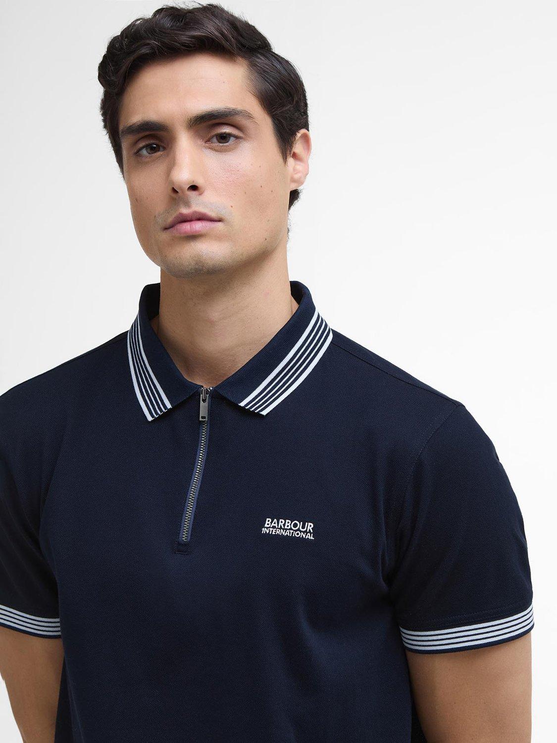 Product image 5 of 6, which shows Barbour International Upham Polo Shirt, Navy, S