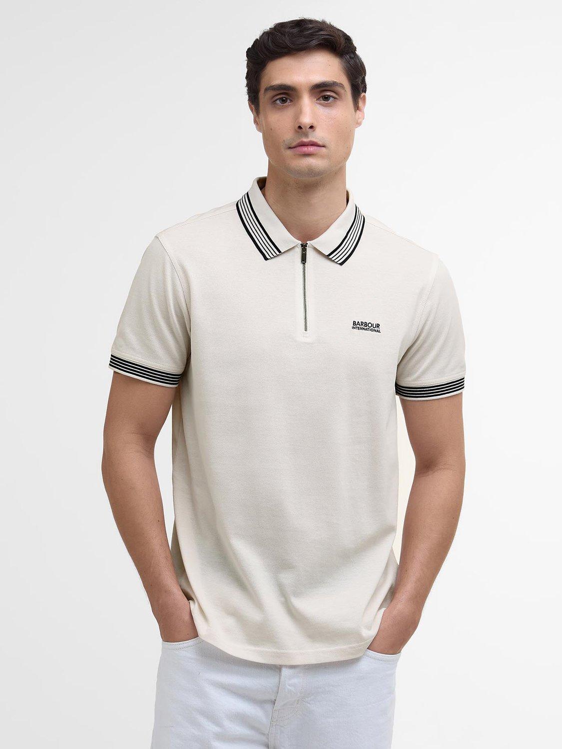 Product image 1 of 6, which shows Barbour International Upham Polo Shirt, Whisper White, S