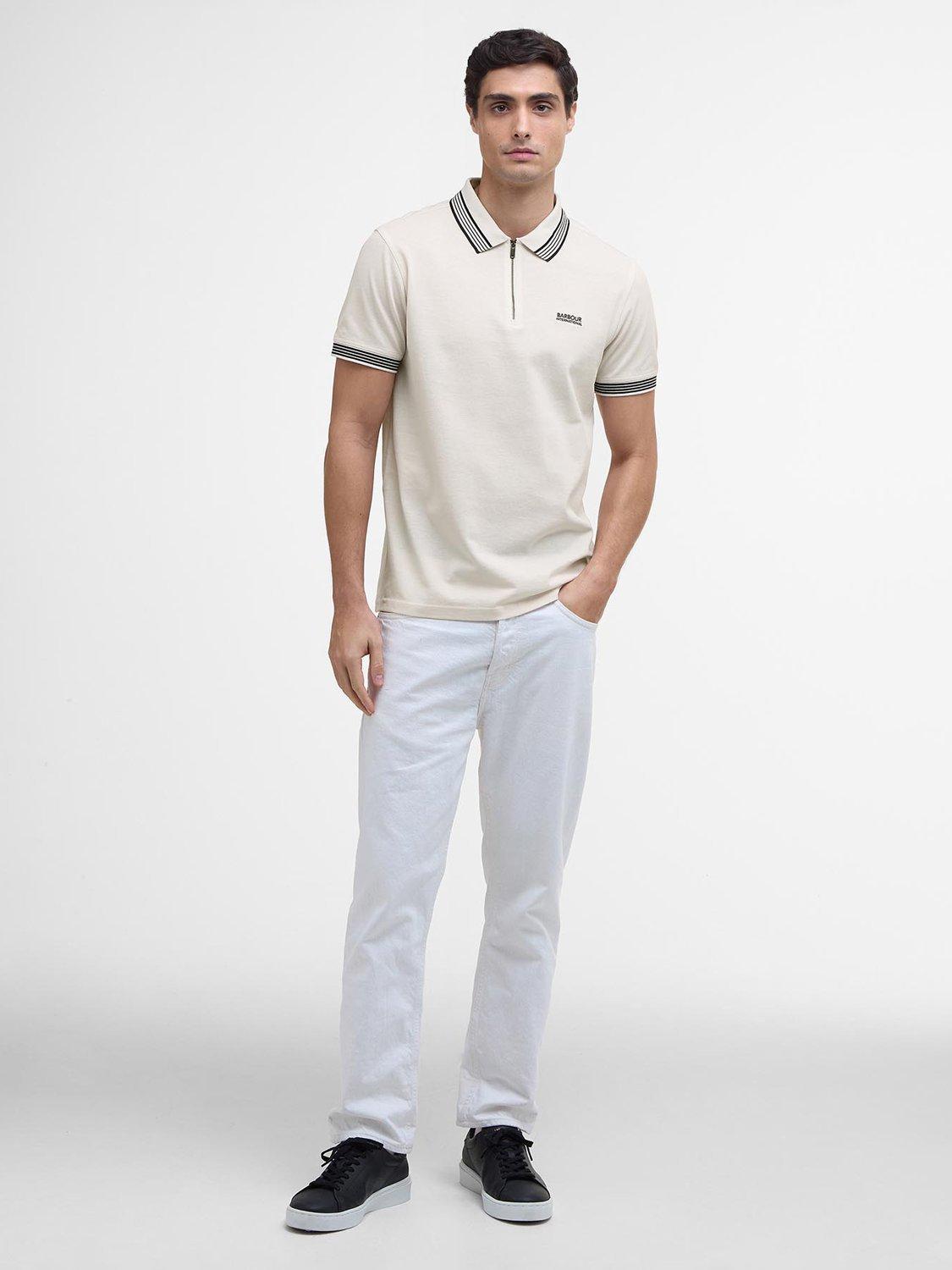 Product image 3 of 6, which shows Barbour International Upham Polo Shirt, Whisper White, S