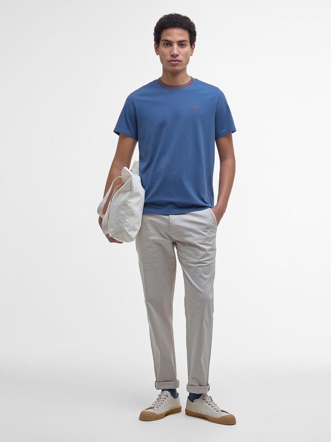Product image 3 of 6, which shows Barbour Austwick Cotton T-Shirt, Dark Denim, S