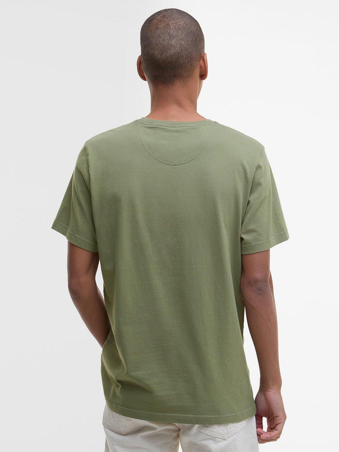 Product image 2 of 6, which shows Barbour Braeside Cotton T-Shirt, Light Moss, S