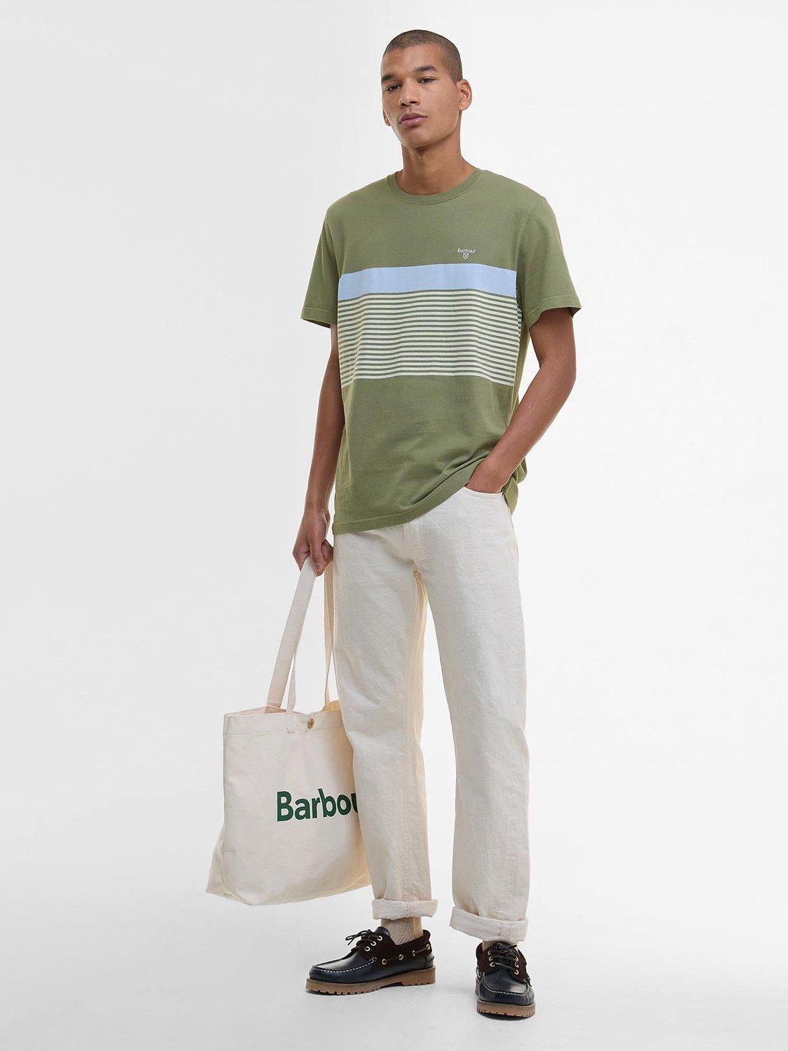 Product image 3 of 6, which shows Barbour Braeside Cotton T-Shirt, Light Moss, S