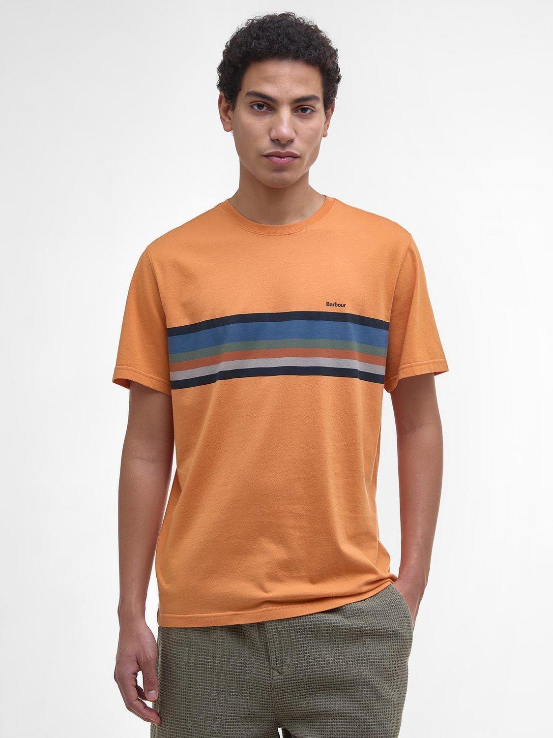 Product image 1 of 6, which shows Barbour Newsham Cotton T-Shirt, Sunset Haze, S