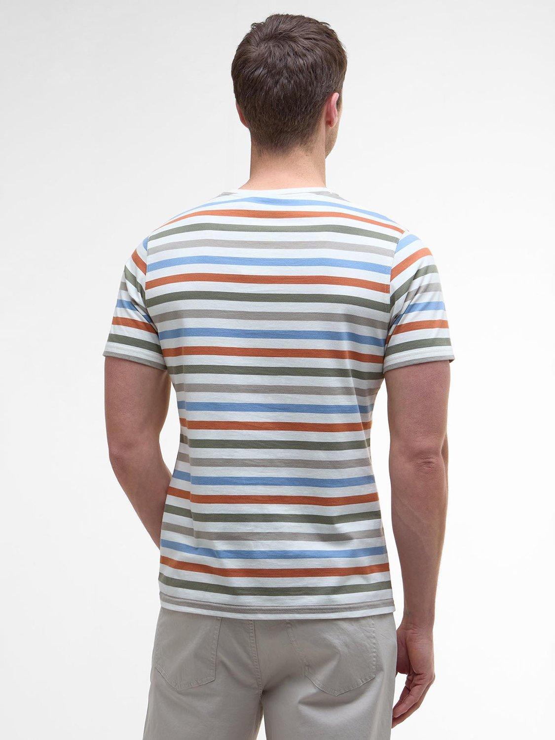 Product image 2 of 6, which shows Barbour Rokeby Stripe Cotton T-Shirt, Whisper White, XL