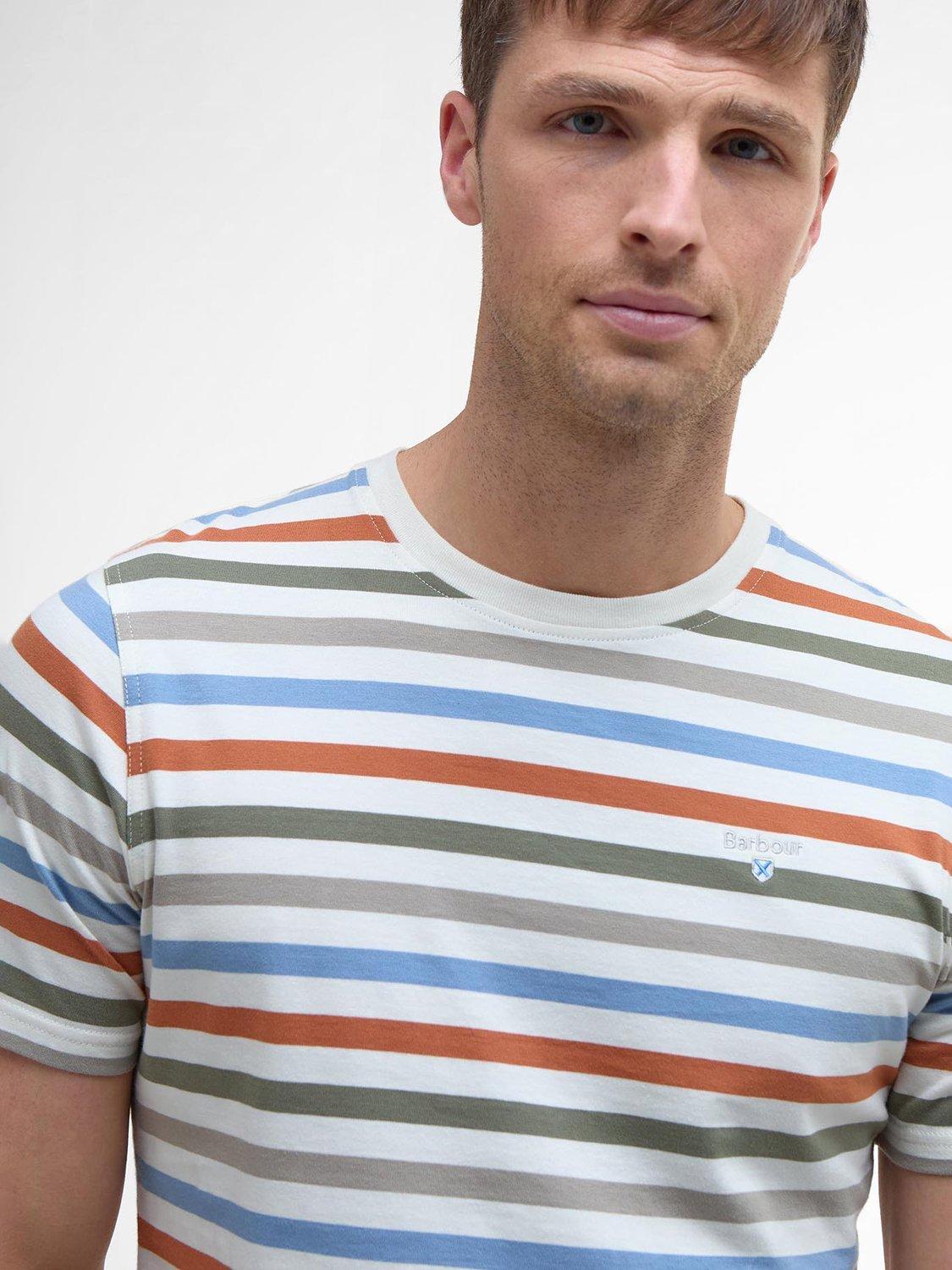 Product image 5 of 6, which shows Barbour Rokeby Stripe Cotton T-Shirt, Whisper White, XL