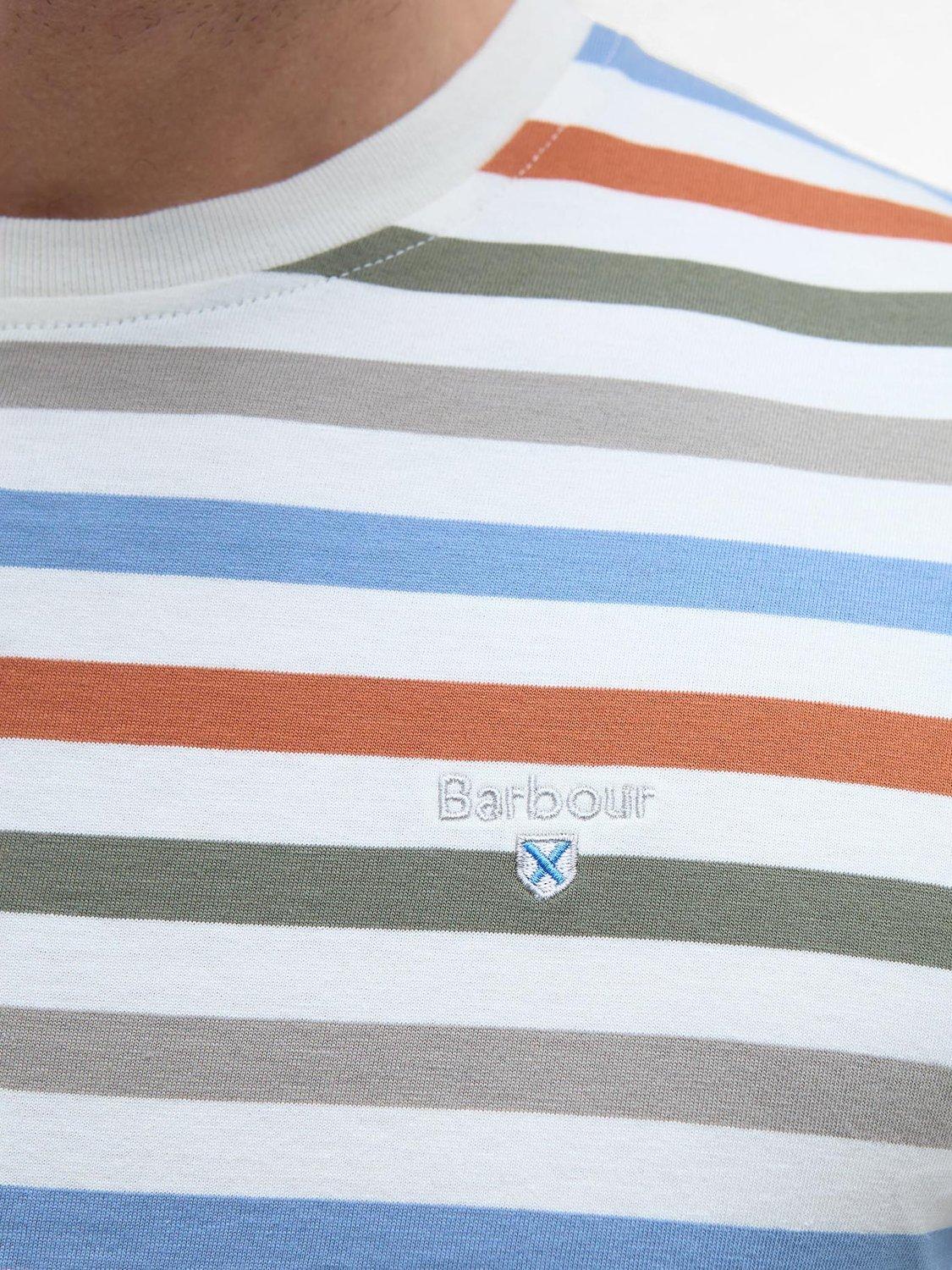 Product image 6 of 6, which shows Barbour Rokeby Stripe Cotton T-Shirt, Whisper White, XL