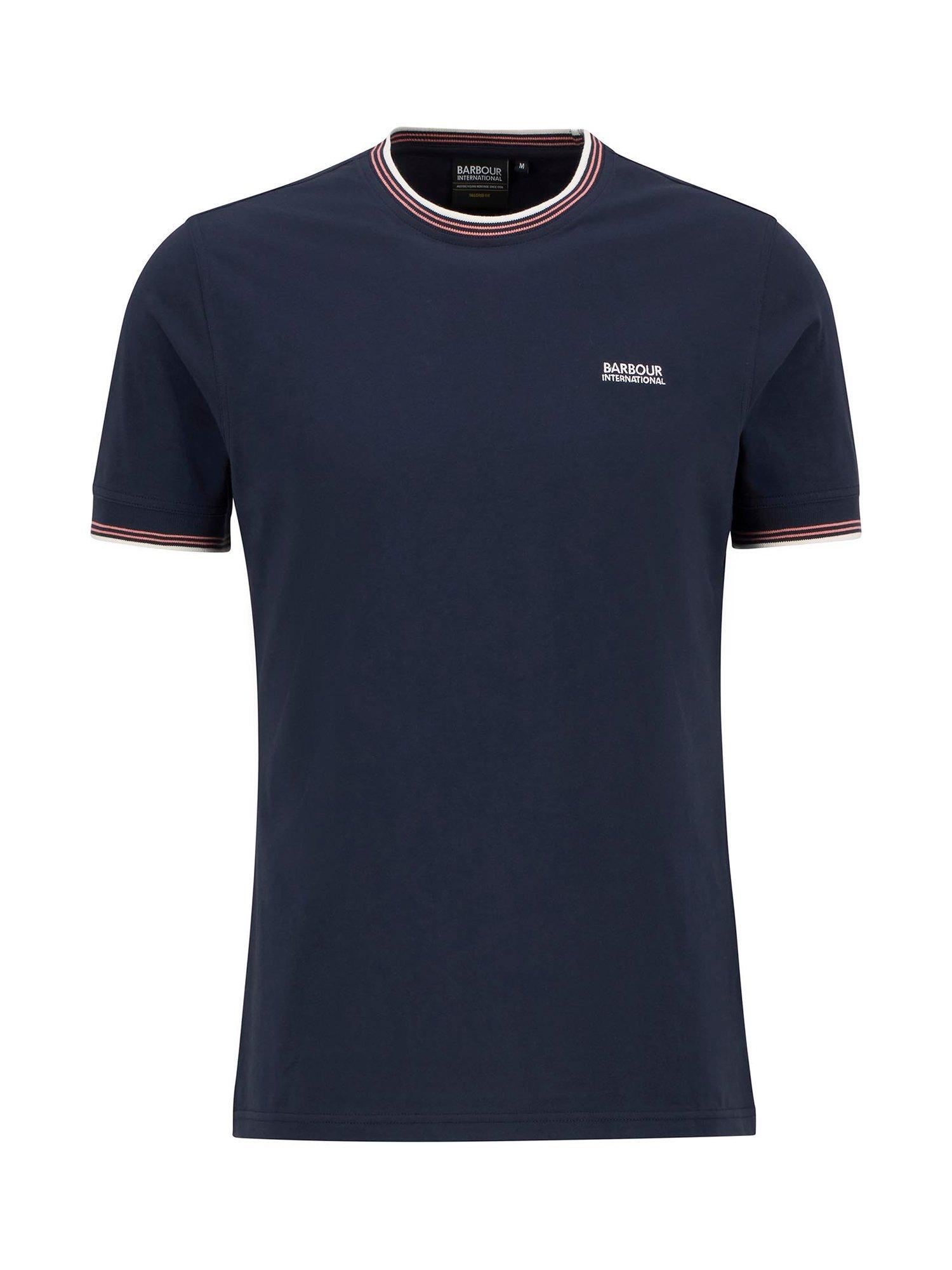 Product image 4 of 6, which shows Barbour International Ethan Cotton T-Shirt, Navy, S