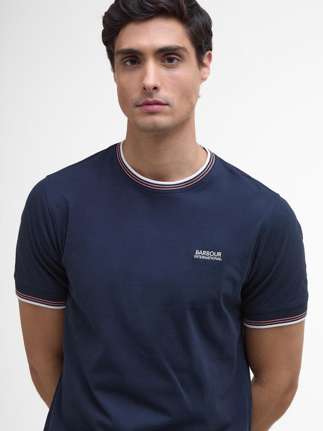 Product image 5 of 6, which shows Barbour International Ethan Cotton T-Shirt, Navy, S