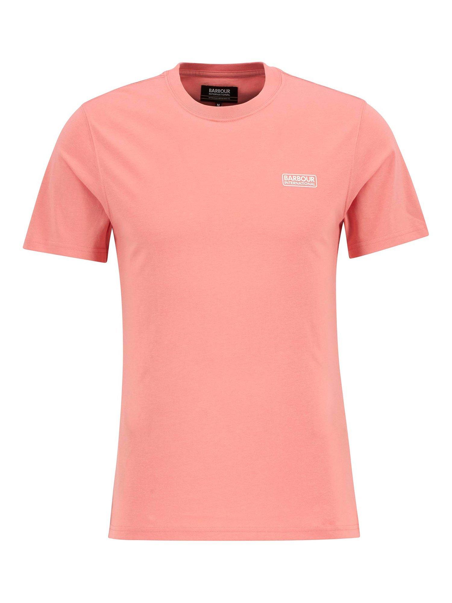 Product image 4 of 6, which shows Barbour International Logo Cotton T-Shirt, Coral, S
