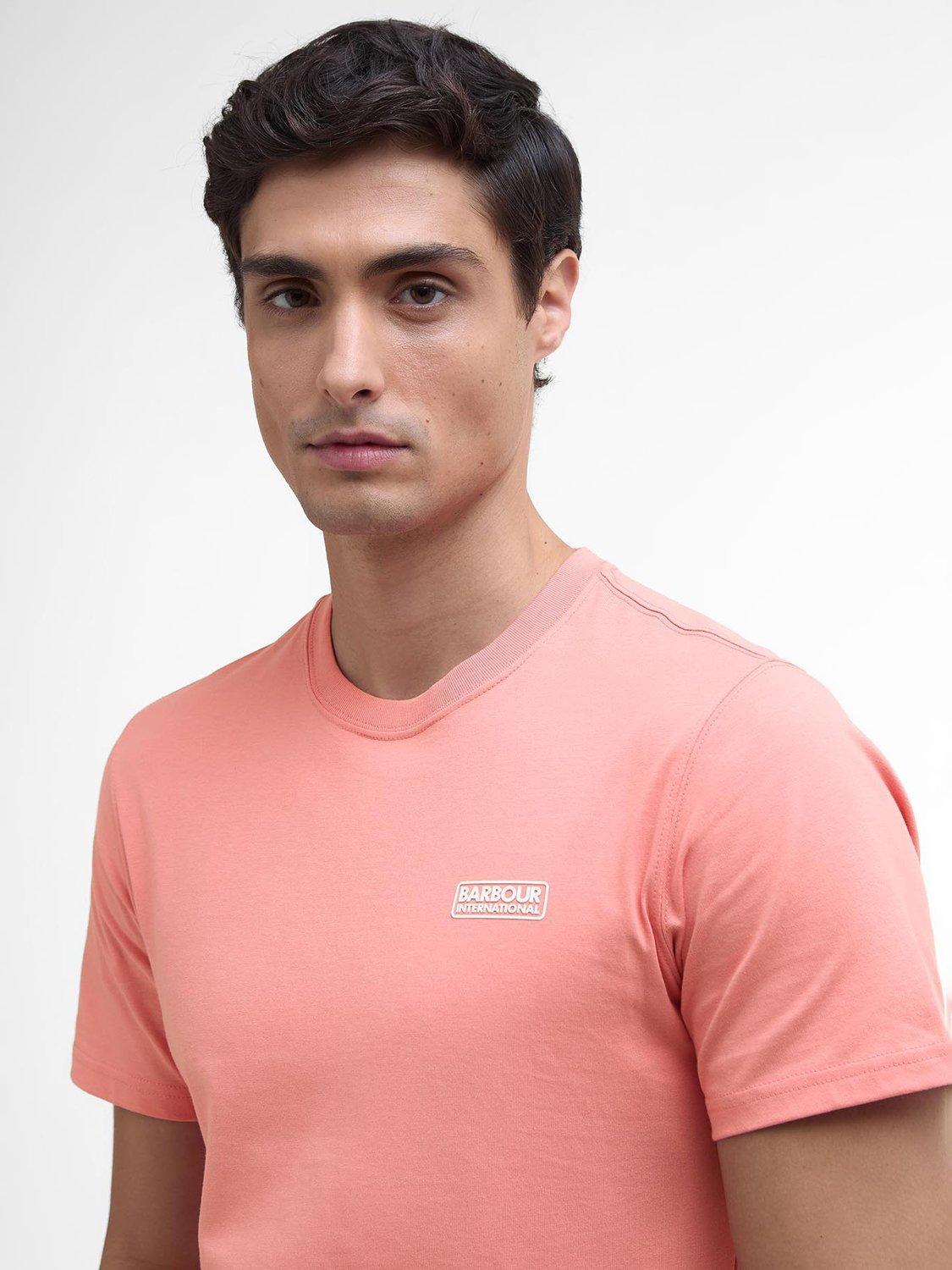 Product image 5 of 6, which shows Barbour International Logo Cotton T-Shirt, Coral, S