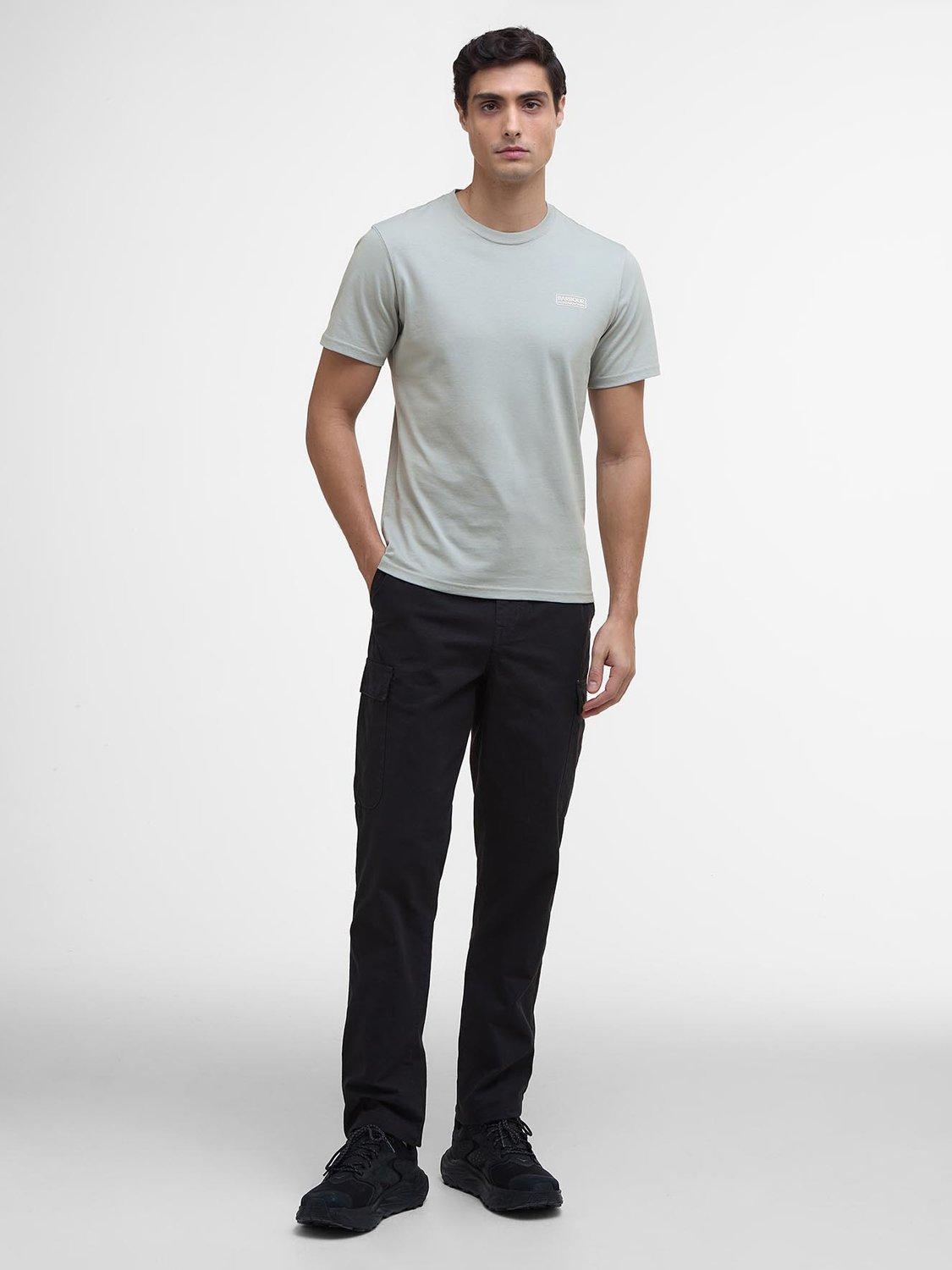 Product image 3 of 6, which shows Barbour International Logo Cotton T-Shirt, Mineral Grey, S