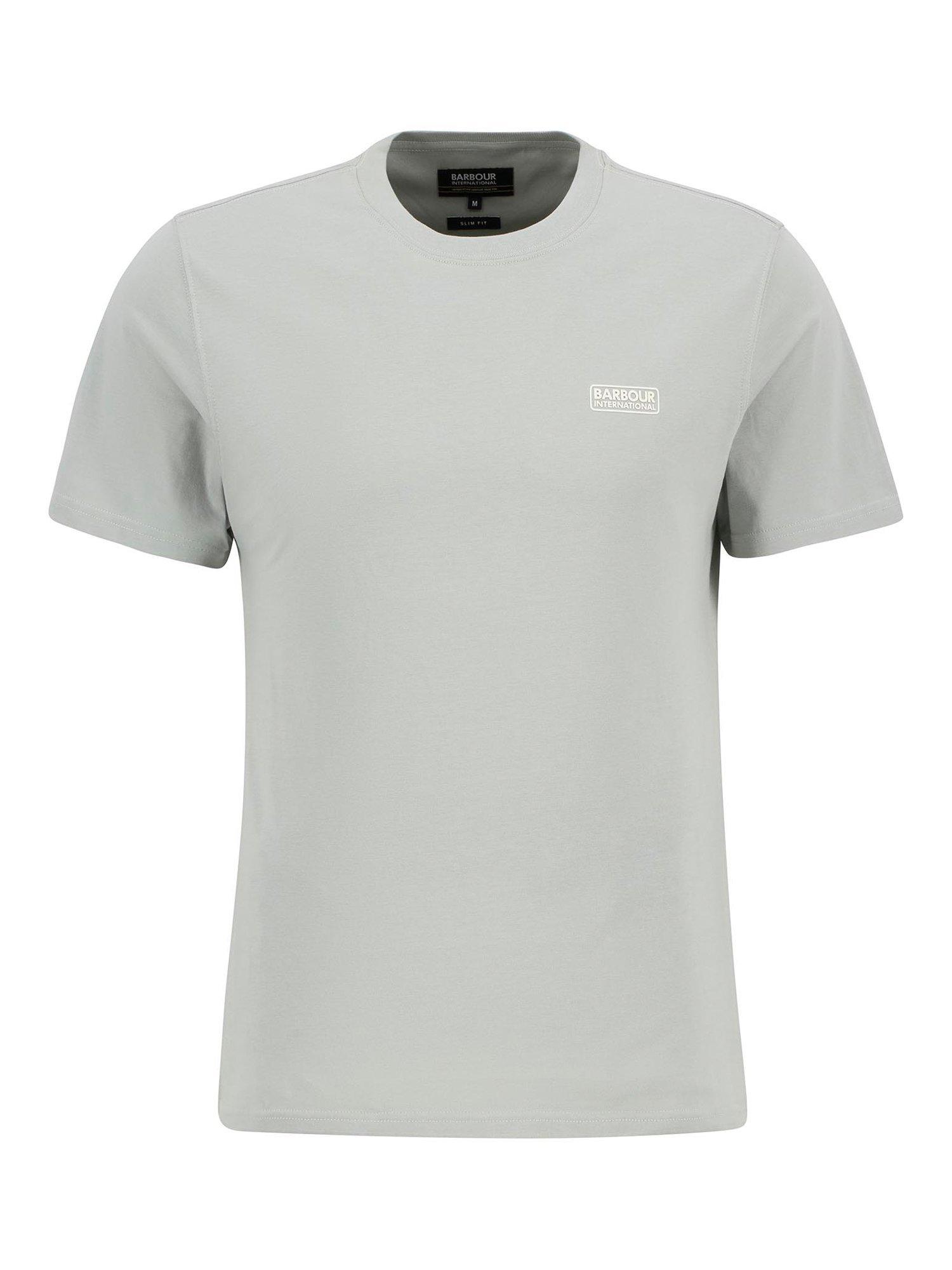 Product image 4 of 6, which shows Barbour International Logo Cotton T-Shirt, Mineral Grey, S