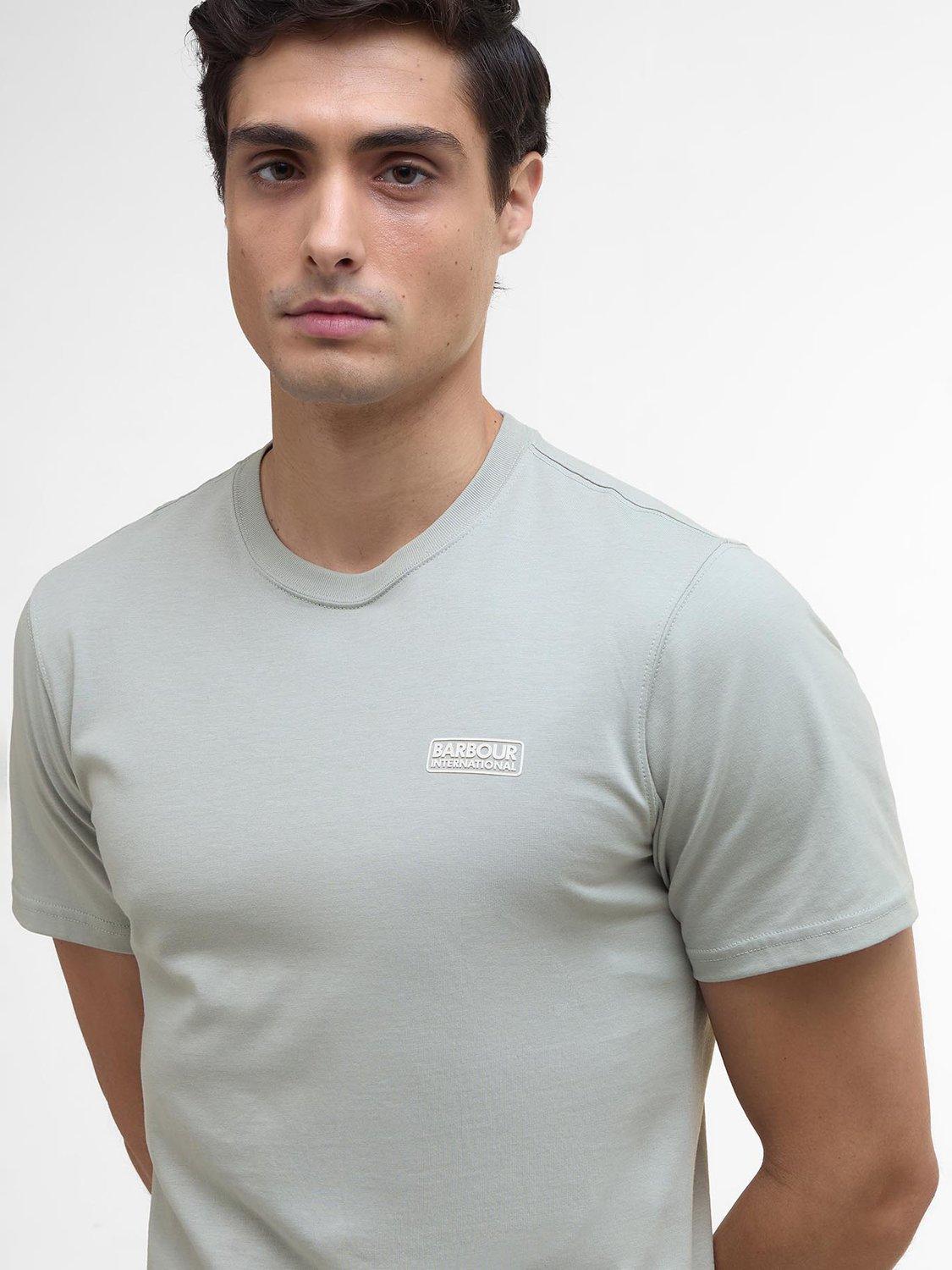 Product image 5 of 6, which shows Barbour International Logo Cotton T-Shirt, Mineral Grey, S