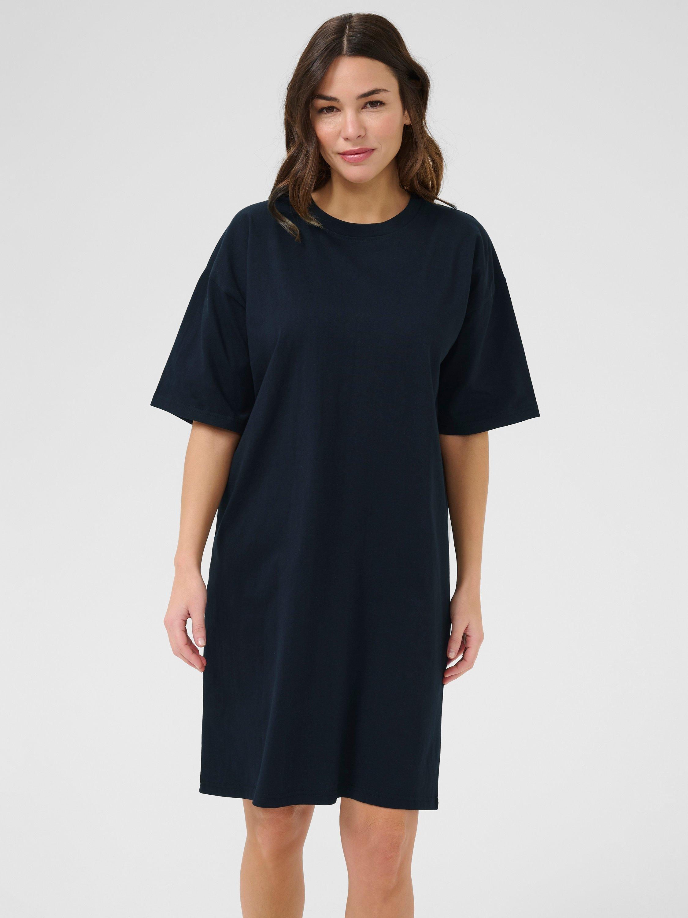 Product image 2 of 5, which shows KAFFE Judy Cotton T-Shirt Dress, Black, XL