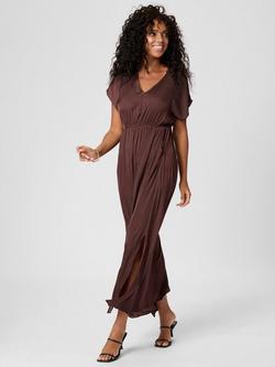 KAFFE Alliie A-Line Maxi Dress, Mid Red, Mid Red