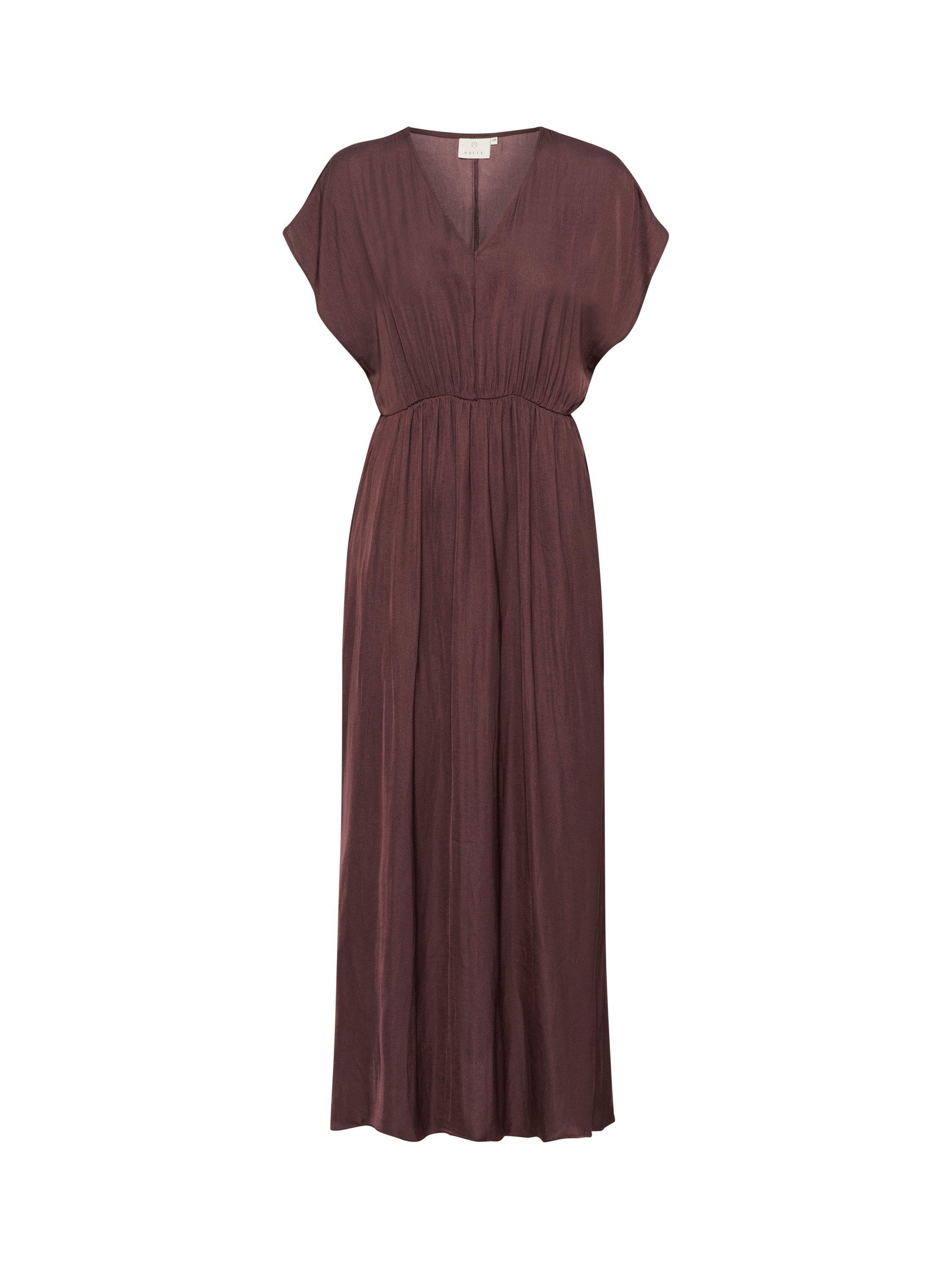 Product image 5 of 6, which shows KAFFE Alliie A-Line Maxi Dress, Mid Red, 18