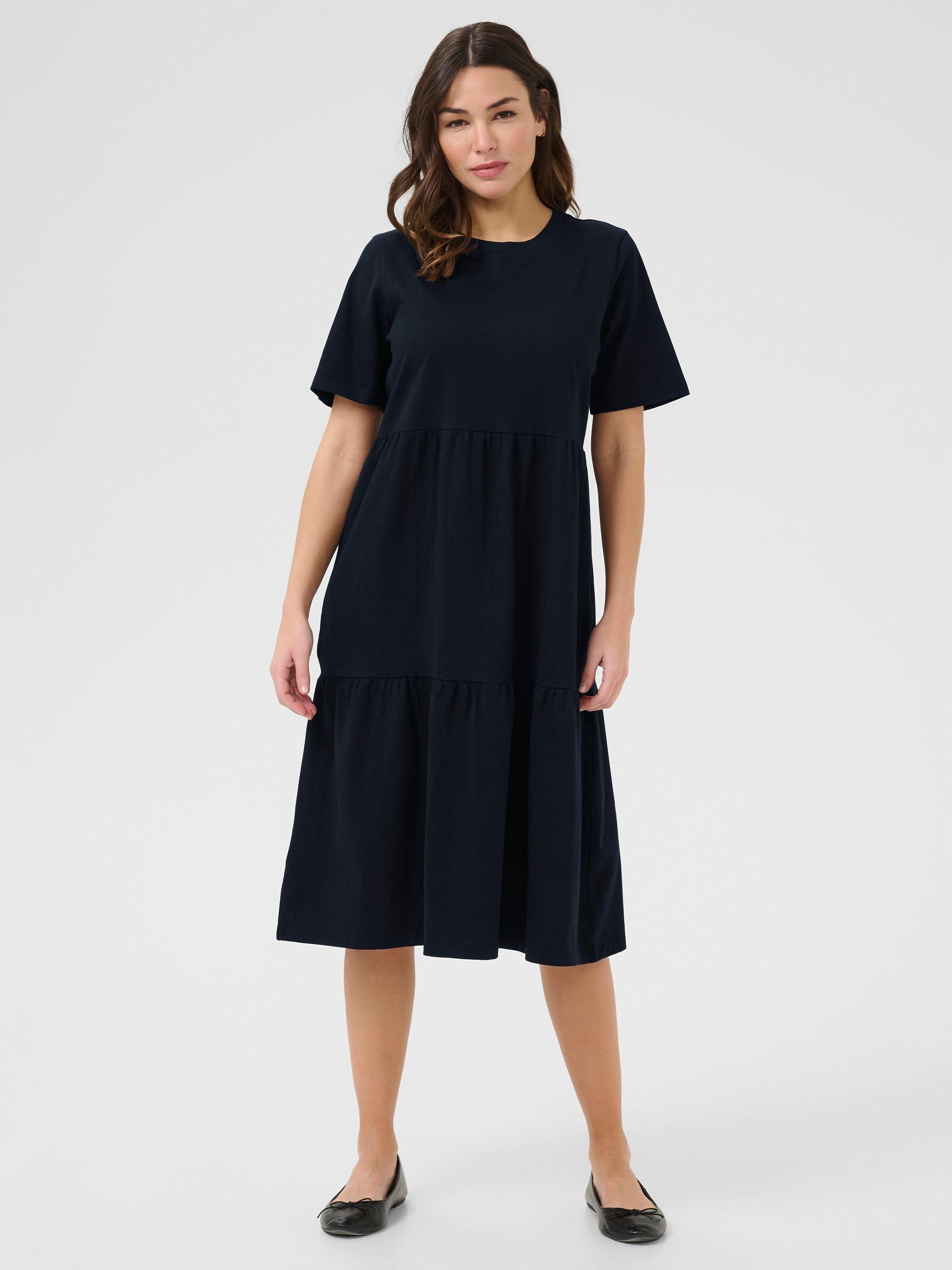 KAFFE Judy Cotton Tiered Midi Dress