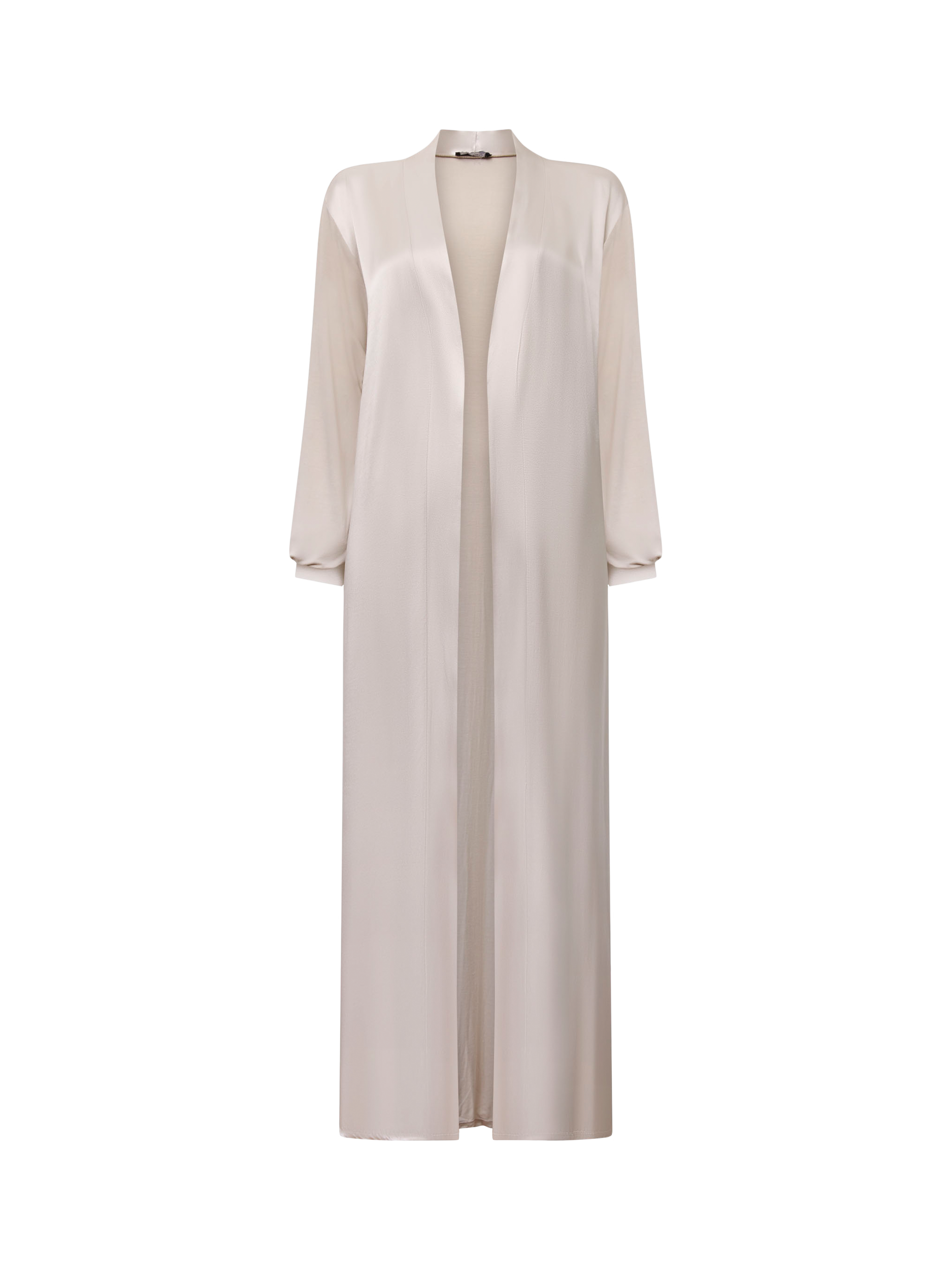 Product image 6 of 6, which shows James Lakeland Satin Front Longline Cardigan, Beige, 10