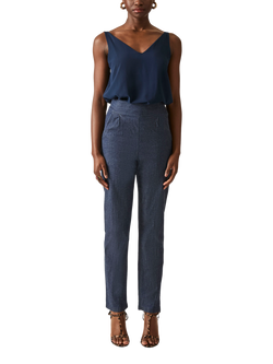 James Lakeland Pintuck Slip On Jeans, Blue, Blue