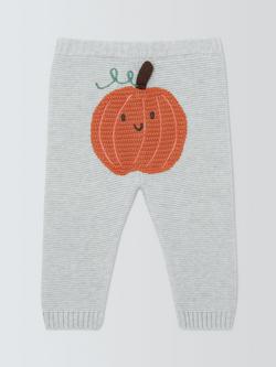 John Lewis Baby Knitted Pumpkin Leggings, Natural, Natural