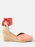 Mint Velvet Suede Wedge Heeled Espadrilles, Pink