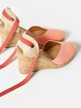 Mint Velvet Suede Wedge Heeled Espadrilles, Pink