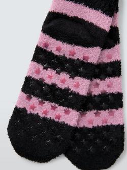 John Lewis Kids' Fluffy Cat Slipper Socks, Multi - view 2, Multi